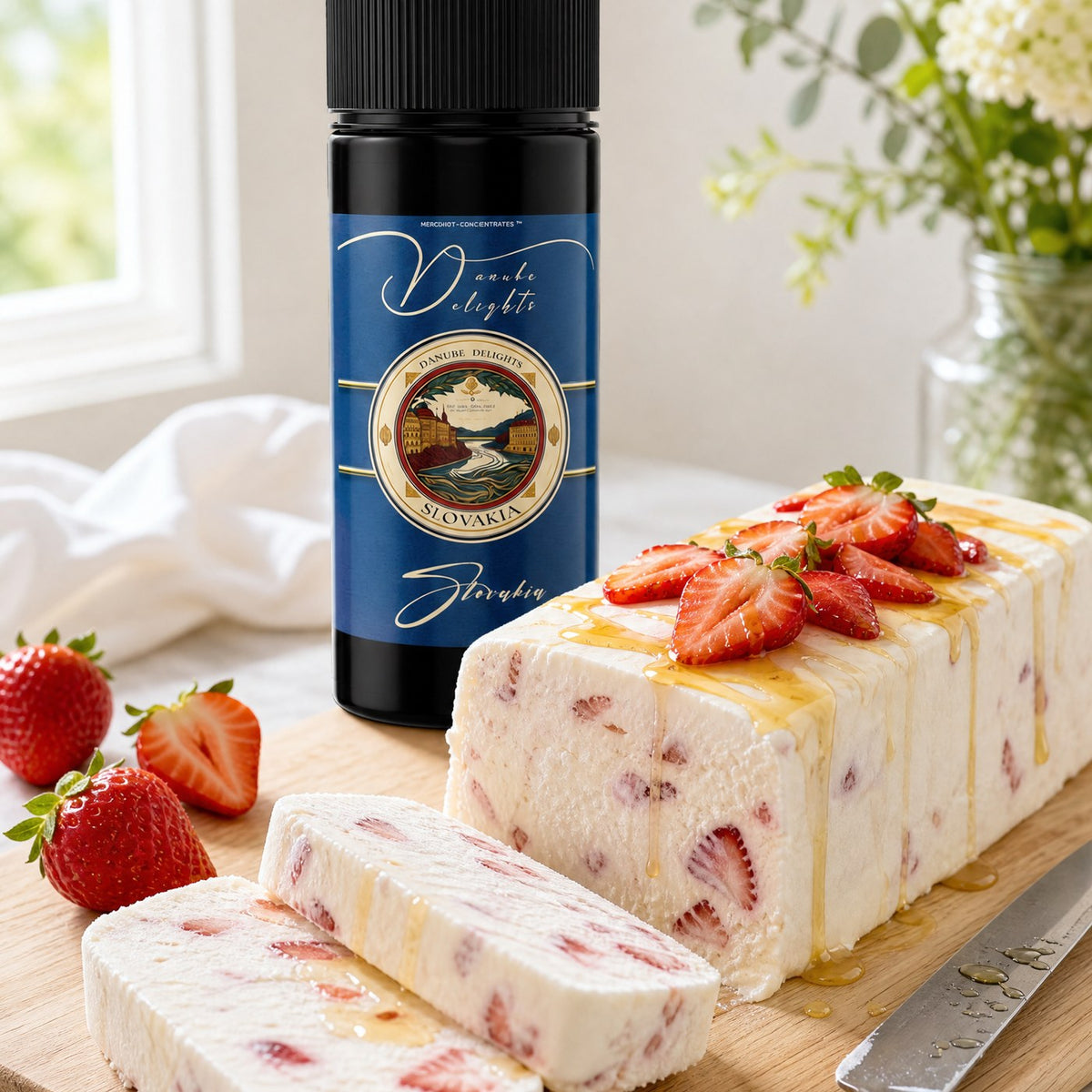 Honig-Erdbeer-Parfait mit SLOVAKIA Lebensmittelaroma