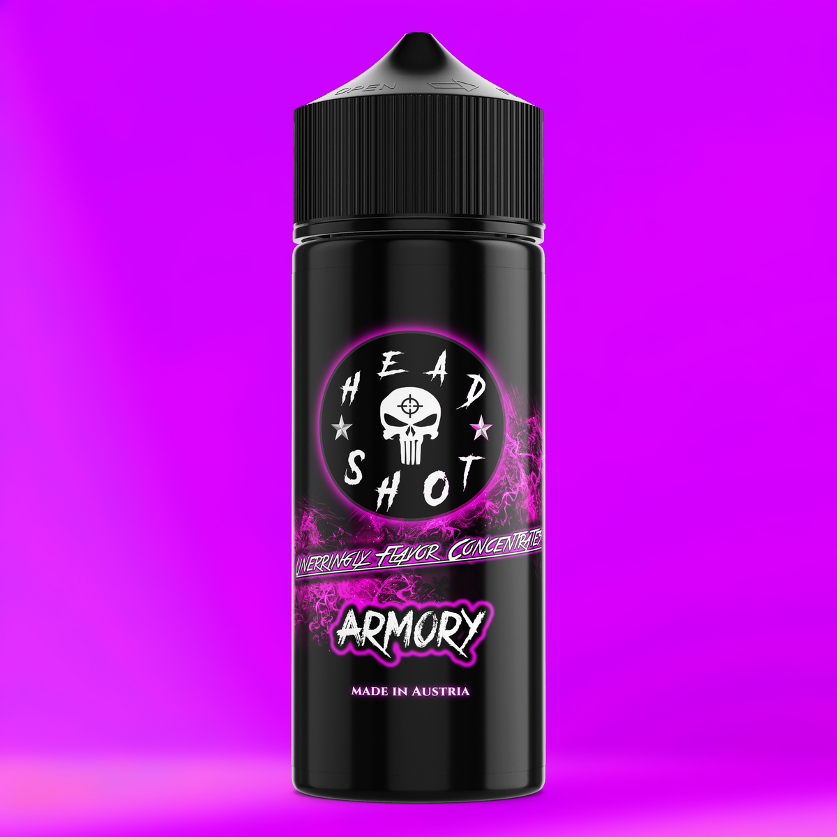 ARMORY Aroma Flasche farbiger Hintergrund