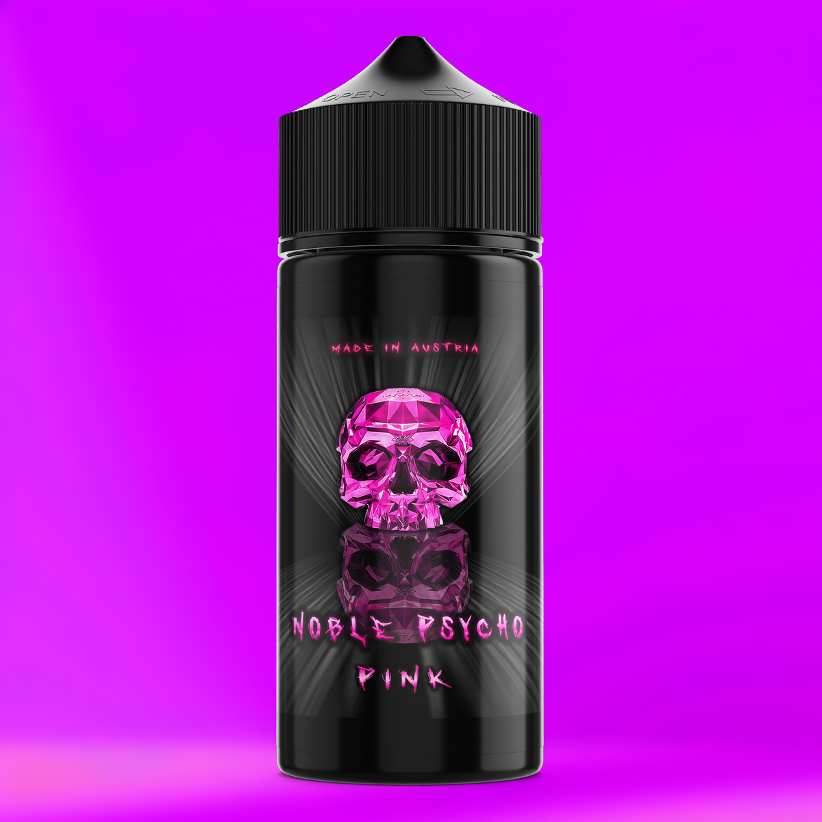 NOBLE PSYCHO PINK Aroma Flasche farbiger Hintergrund