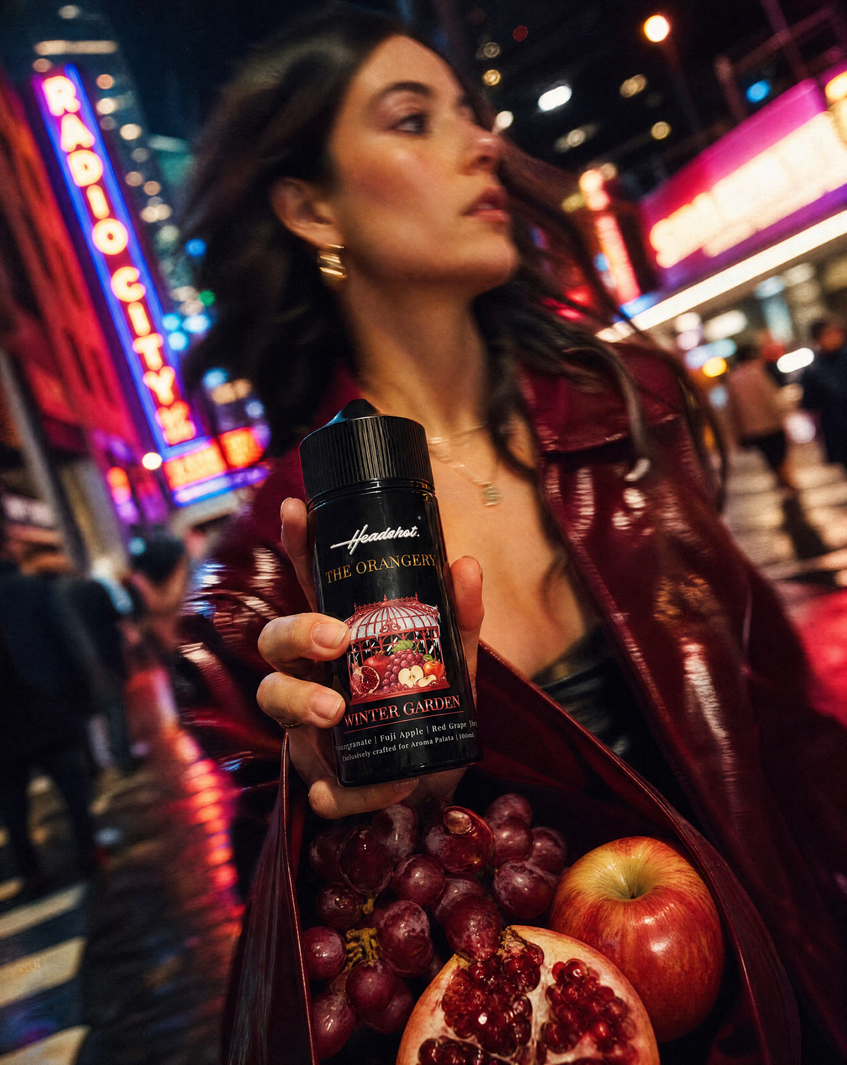 WINTER GARDEN Granatapfel Apfel Traube Ice Aroma von HEADSHOT, Anwendung und Stimmungsbild